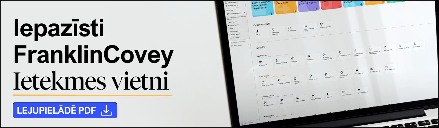 Iepazīsti FranklinCovey Ietekmes vietni, lejupielādējot pdf